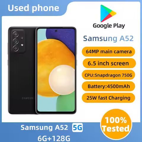 Samsung Galaxy A52 5G Android 6.5inch Screen ROM 128GB SmartPhone 4500mAh Battery 64MP Camera Good C