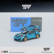 {hot} Mini GT 1:64 Model Car Porsche 991 GT2 RS Alloy Die-Cast Vehicle - LHD Weissach Blue#344