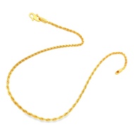 BA9 Top Cash Jewellery 916 Gold Rope Anklet (S Hook)