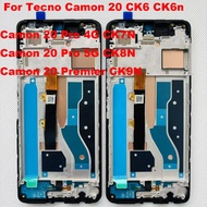 Original 6.67'' For Infinix Tecno Camon 20 CK6n LCD Screen Touch Frame Panel For Tecno Camon 20 Pro 