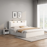 Rice Box Bed Wholesale Banmu Hotel White Double Combination Encrypted 1.8 Large Bed Tatami B & B Bed