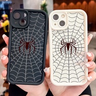 Realme 11 8 8i 7i C17 5 5i 5S 6i 2 Pro 4G 5G  For Soft Phone Liquid Silicone Cartoon Spider Web Shoc