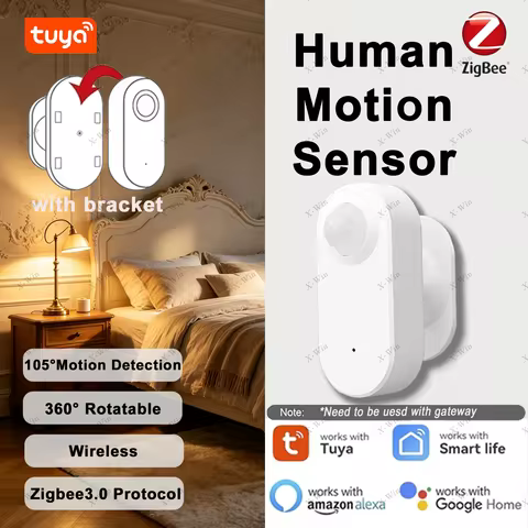 Tuya Smart Zigbee PIR Motion Sensor Wireless Human Motion Detector Smart Home Infrared Security Smar