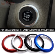 FLYTOP Car Engine Start Stop Decoration Ring Sticker Auto Interior Accessories For Nissan Qashqai J1