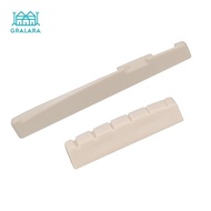 [nvnrbso] Left Handed Acoustic Guitar Saddle Nut Slotted for Guitar Parts Accessories