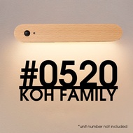 Beamlight Sensor Wall Sconce Light for House Unit Number