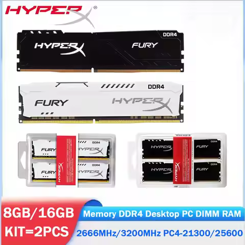 HYPERX DDR4 PC RAM 8GB 16GB 2666 3200MHz 16GB 2x8GB KIT 32GB 2x16GB KIT Desktop Memory PC4-21300 256