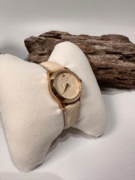 Gucci vintage 日本二手 中古復古古董 白色G-Timeless 雙G皮紋手錶
