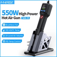 FNIRSI SAG-55 Micro Hot Air Gun 550W with Stand BGA Rework LCD Digital Hair Dryer Soldering Heat Gun