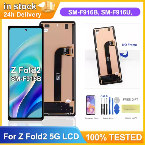 100% Tested For Samsung Z Fold 2 LCD Display Touch Screen Digitizer Assembly Replacement For Samsung