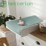 BETTER-LONTIME 2PCS Diaper Changing Pad Cover, Breathable Cotton Reusable Changing Mat Cover, Cover 