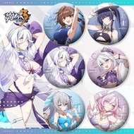 Honkai Impact 3 Figure Elysia Game Badge Button Brooch Pins Cosplay Collection Toys Bag Decor Gifts