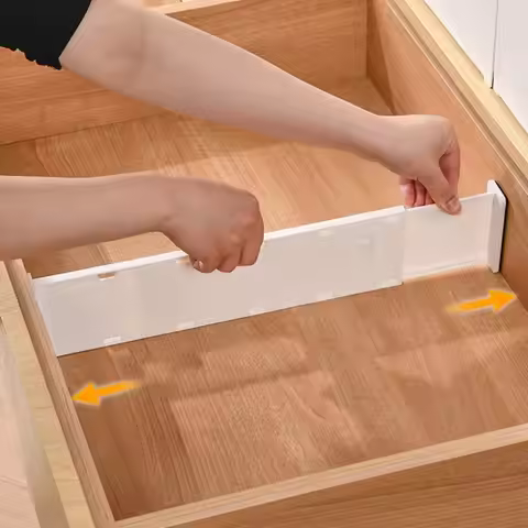 New Telescoping Drawer Divider Adjustable Multifunctional Cabinet Clapboard DIY Drawer Separator Cab