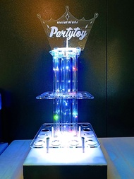 ทาวเวอร์ชั้นวางค๊อกเทลไฟวิ๊บวั๊บ ที่วางแก้วช๊อต 3660 ช๊อต พร้อมส่ง สินค้าผลิตในไทย สามารถใส่ชื่ิอร้า