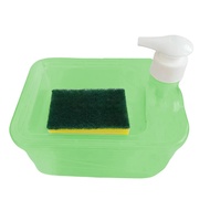 Soap Dispenser and Scrubber Holder with Sponge Manual Dishwashing Liquid Soap Pump Dispenser Kitchenware Cleaning Tools