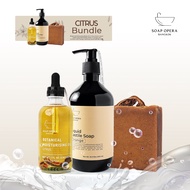 Soap Opera - Citrus Self Care Bundle 5: Moisturizing Body Oil + Liquid Castile Soap 500ml Body Wash