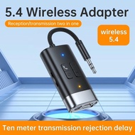 Aux Audio Adapter Bluetooth 5.4 Transmitter Receiver 2 IN 1 Support TF Card Wireless Adapter 3.5MM A