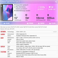 For Lenovo Tab P11 Pro (2nd Gen) Gen2 2022 TB132FU TB138FC LCD Display Touch Screen Digitizer Glass 