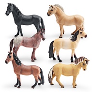 Children's Toys Simulated Horse Model Children's Cognitive Apalusa Horse Trekna Mare Fjord Horse Fig