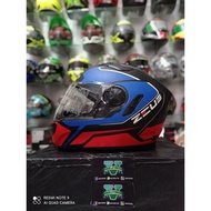 ZEUS 813 BLACK RED BLUE MOTIF