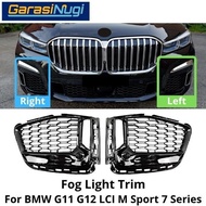 Fog Trim For bmw G11 G12 LCI Chrome Cover Fog Lamp Grill 730