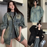 MIAA Demin Women's Loose JeanJacket Women's Denim Jacket Fashion Loose Form Unisex HOTTREND