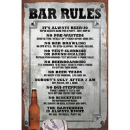 Bar Rules Funny Sign Cool Wall Decor Art Print Poster 24x36