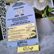 Mahar mas kahwin, Standee hantaran, Plate ijab qabul, Frame nikah, frame pertunangan