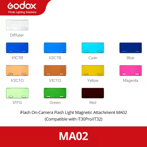 Godox MA01 MA02 Magnetic Color Filters Creativity Unleashed Diffuser for Godox iT30PRO/iT32/iT20/iT2