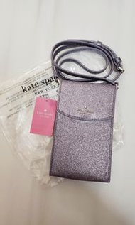 全新現貨💝Kate Spade 紫色閃粉手機袋