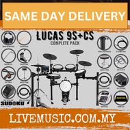 Sudoku Lucas 9S+CS Series Full Mesh Electronic Drum with Drumsticks, Headphones, Pedals and Drum Key