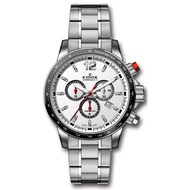 Edox Chronorally-S Watch white/stainless steel ED10229-3M-AIN