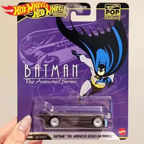 Original Hot Wheels Premium Car Pop Culture Batman The Animated Series Batmobile Toys Boys 1/64 Diec