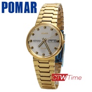 Pomar นาฬิกาข้อมือผู้ชาย สายสแตนเลส รุ่น PM78045GG02 (สีทอง / หน้าปัดสีเงิน )