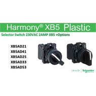 SCHNEIDER Selector Switch 230VAC 2AMP XB5 +Options XB5AD21 / 41 / 25 / 33 / 53