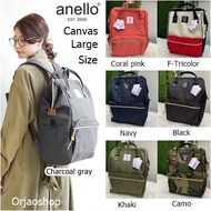 Orjaoshop anello  CANVAS LARGE SIZE Backpack กระเป๋าเป้สะพายหลังรุ่นผ้าแคนวาส ขนาดใหญ่จัมโบ้ ของแท้ 100%