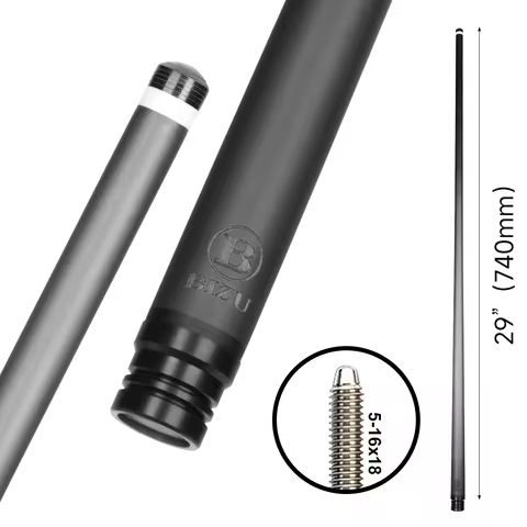 BIZU 29 Inch Carbon Fiber Break Shaft Durable Billiard Pool Table Cue Shaft for Better Game Performa