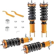 PUPUKM 24 WAYS ADJUSTABLE LOWERING SUSPENSION DAMPER COILOVERS Compatible For 1996-2000 CIVIC Compat