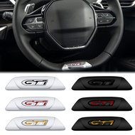 Metal Car Steering Wheel Botton Emblem Sticker For Peugeot GTI Badge 308 PHEV 508 3008 4008 5008 Int