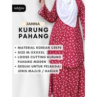 Cosyco Janna Baju Kurung Muslimah Plusi Size Korean Crepe M-5Xl