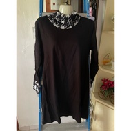 blouse hitam labuh/ blouse labuh/blouse muslimah