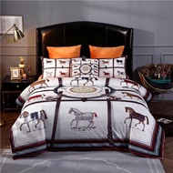 LUXURY BED SHEET HERMES CADAR HERMES WITHH 2