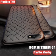 For Huawei Y6 2018 ATU-L11 L21 L22 LX3 Creative Woven Heat Dissipation Case Flexible TPU Matte Surface Anti-fingerprint Back Cover