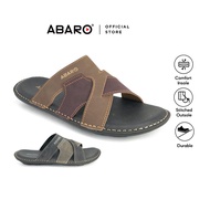 ABARO Men Slippers PU Leather SLL726W2 Black | Brown /Selipar Lelaki/Kasut Lelaki/男士拖鞋