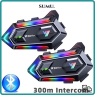 SUMU 1pc Motorcycle Helmet Speakers, Bluetooth 5.3 300M Helmet Headphone, Portable Automatic Answer 