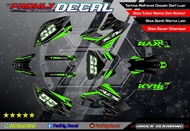 Decal KLX L / S /Dtracker hijau dan stabilo Old Sticker Fullbody