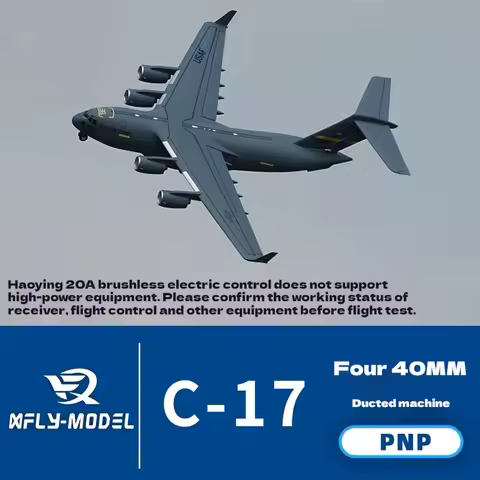 NEW XFly Xunfei Model Four-Run-40mm C-17 Transporter Electric Model Aircraft Fixed Wings