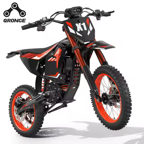 QRONGE X1 Spark Electric Dirt Bike for Teens Adults 4500W Peak Electric Motorcycle 60V 28.8Ah E-Dirt