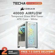Corsair 4000D Airflow Tempered Glass Mid-Tower ATX Case (White)