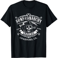 Men's cotton T-shirt Sons of Anarchy Charming, CA Officially Licensed T-Shirt